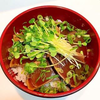 ひと手間加えて☆カツオのたたきの美味しい漬け丼